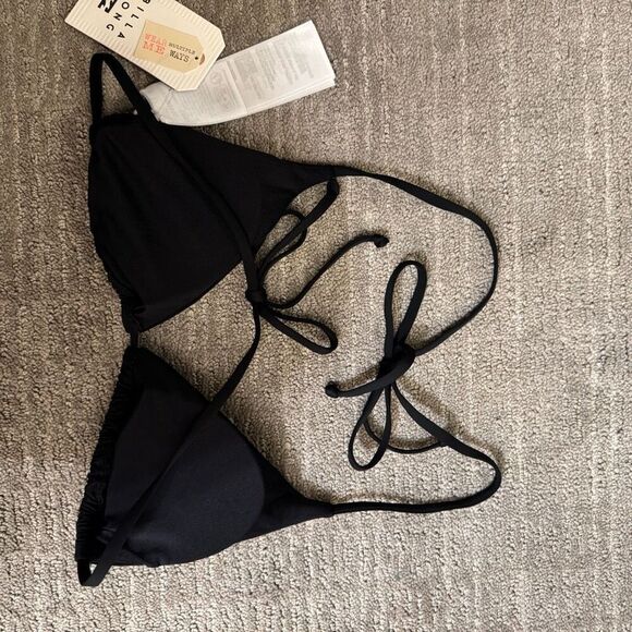 Billabong Sol Searcher Multi Triangle Black Bikini Top Small NWT - Picture 5 of 8